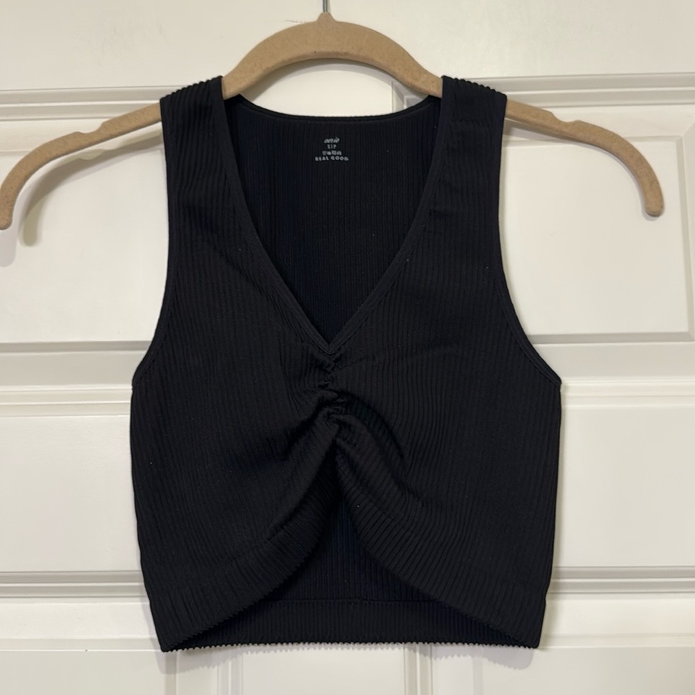 aerie Ribbed Cropped Tank
